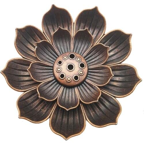 3-in-1 Brass Incense Stick Holder 5 Holes Lotus Stick Incense Burners Incense Holders Detachable STTA889