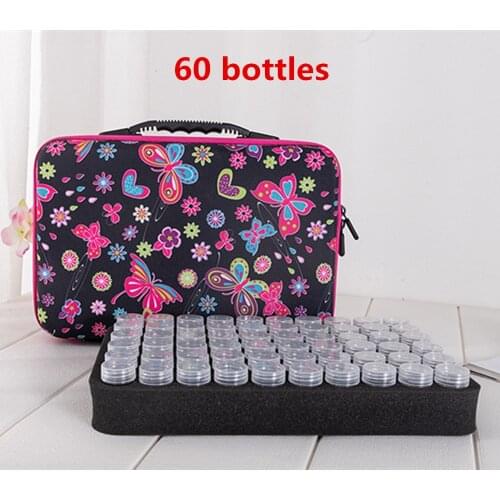 30/60 Bottles 5d Diamond Painting Accessories tools Storage Box Carry Case diamant painting tools Container Bag