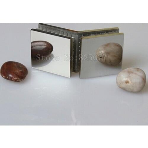 4PCS Cast 304 stainless steel 135 degree bathroom hinges office glass partition fixed hinge glass clamp JF1462