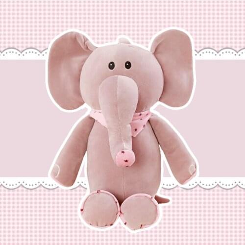 50-80cm Cartoon plush cotton cuddle elephant doll plush toy baby elephant with sleeping doll
