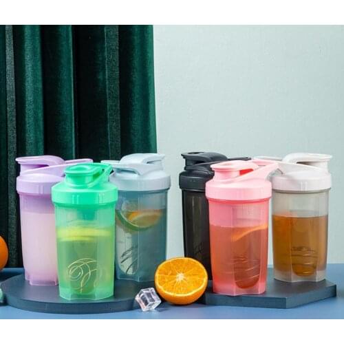 500 Ml Whey Protein Powder Mixing Bottle Sports Fitness Gym Bottle Outdoor Portable Plastic Drinking Bottle Sports Shaker Bottle