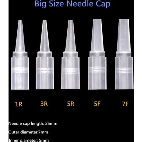 Free Shipping 200Pcs Eyebrow Tattoo Needle Caps For Permanent Makeup Plastic Tattoo Tips Matched For 1R/3R/5R/5F/7F Needles