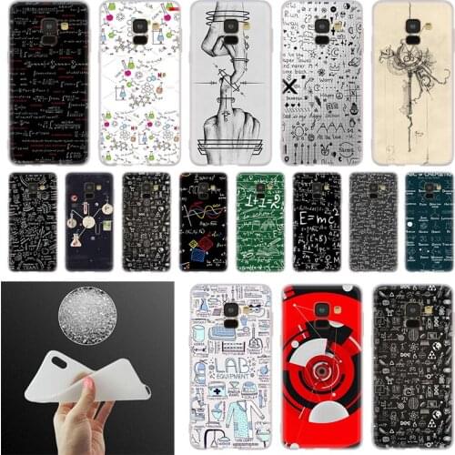 Chemistry drawing Pattern Phone Case For Samsung Galaxy A10 A20 A30 A40 A50 A60 A70 A6 A8 Plus A7 A9 2018 A3 A5 2017 Soft Cover