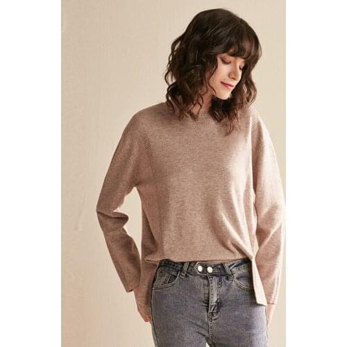 CMAZ 2019 Autumn Winter Causal Basic Solid Round Neck Sweater Women Fashion Long Sleeve Loose Pullover Tops CMAZ19C7157