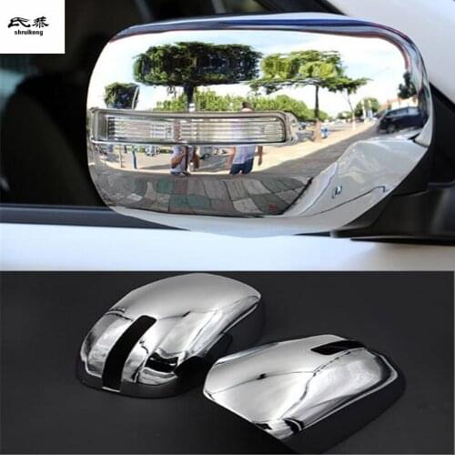 Free shipping 2pcs/lot ABS Chrome Rear view mirror decoration cover for 2013-2018 Mitsubishi Pajero Sport car accessories