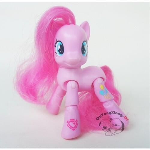 P8-048 Action Figures 8cm Little Cute Horse Model Doll Pinkie Pie Show Anime Toys for Children