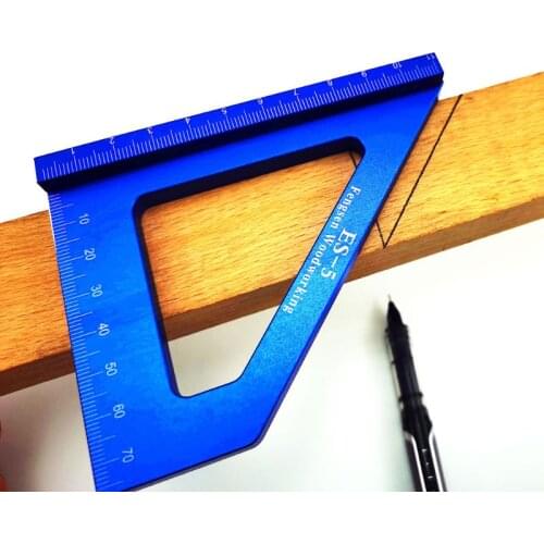 ES-5 Woodworking Carpentry Ruler Measurement Square Layout Miter Triangle Ruler