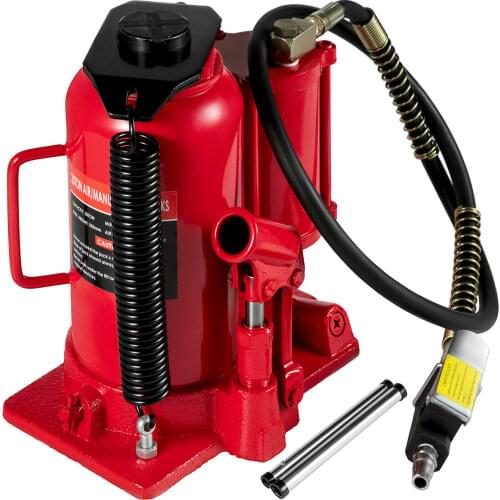 VEVOR Air Hydraulic Bottle Jack 20 Ton Manual 44092lb Heavy Duty Auto Truck RV Repair Lift, Red/Blue