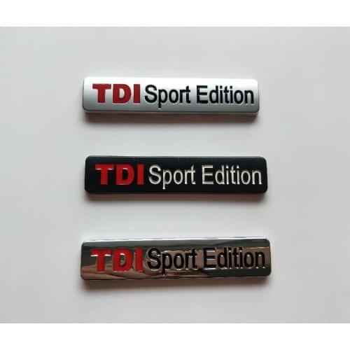 Chrome Black Red Letters " TDI Sport Edition " Modification Emblems Badges Emblem Badge for Volkswagen Golf 6 7 Polo