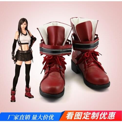 Game Final Fantasy VII FF7 Tifa Cosplay Shoes Halloween Carnival Fancy Party Cosplay Props Toys Birthday Gifts