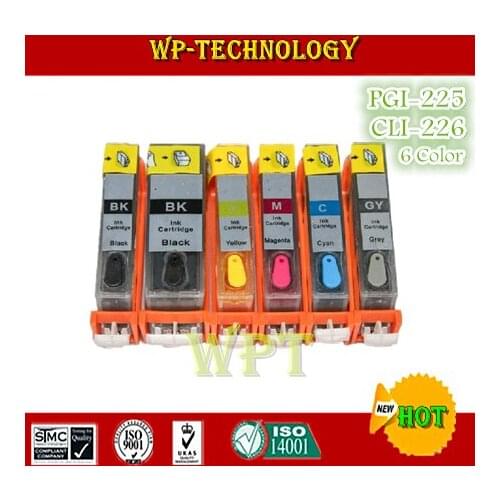 6 Color Full Ink Refillable ink cartridge suit for PGI225 CLI226 ,suit for canon iP4280 MG5220 MG5120 MG8120 MG6120 IX6520 etc