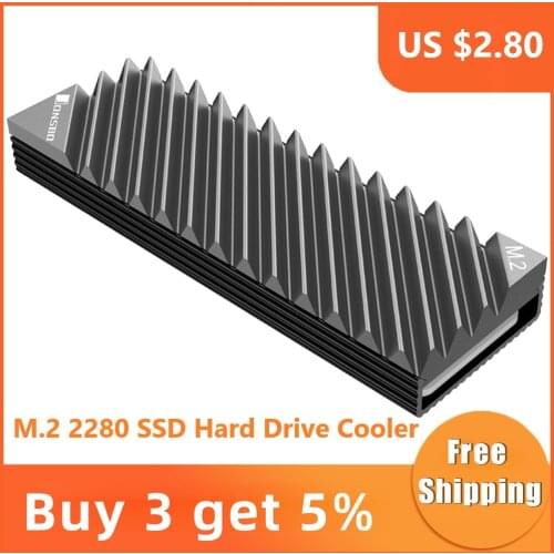 M.2 SSD NVMe Heat Sink M2 2280 Solid State Hard Disk Aluminum Heatsink with Thermal Pad Desktop PC Thermal Gasket