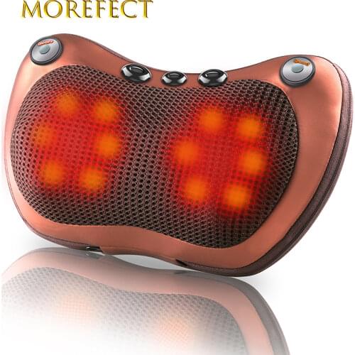 Head Neck Massager Car Home Cervical Shiatsu Massage Neck Back Waist Body Electric Multifunctional Massage Pillow Cushion
