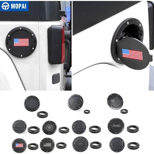 MOPAI Car Gas Fuel Tank Cap Cover With Rubber Gasket Ring Exterior Decoration Accessories for Jeep Wrangler 2007 Up Car Styling