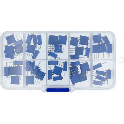 3296W Multiturn Trimmer Potentiometer Kit High Precision 3296 Variable Resistor With Free Box Electronic Diy Kit