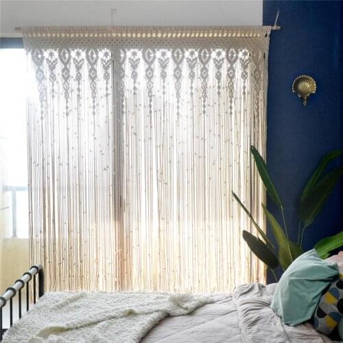 Wall Hanging Curtain Bohemian Door Window Hanging Curtain Hand-woven Tapestry Bedroom Living Room Wedding Party Decoration Ornam
