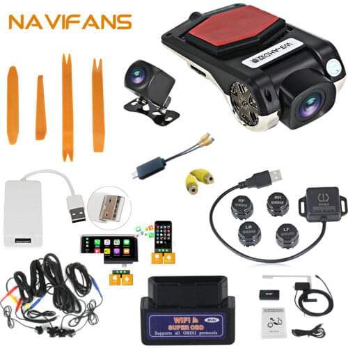 Navifans Optional Funtion Accessories Tools DVR Carplay DAB+ external TPMS WIFI OBD2 Rear View Camera LED