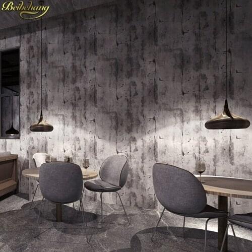 Beibehang wall papers home decor Retro nostalgic industrial wind cement walls paper plain grey wallpaper papel de parede