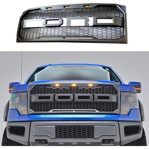 Front Racing Grill Grille Bumper Mask Cover Fit For Ford F150 2009-2014 Car Pickup Truck 4x4 Race Grille Modified Parts