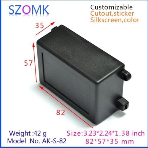 Szomk plastic enclosure junction box (20 pcs) 82*57*35mm black plastic box for electronics project szomk instrument housing