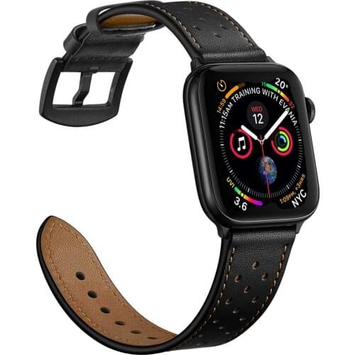 Leather strap for Apple watch band 44 mm 40mm iWatch Band 42mm 38mm First layer leather bracelet strap for apple watch 4 5 3 2 1