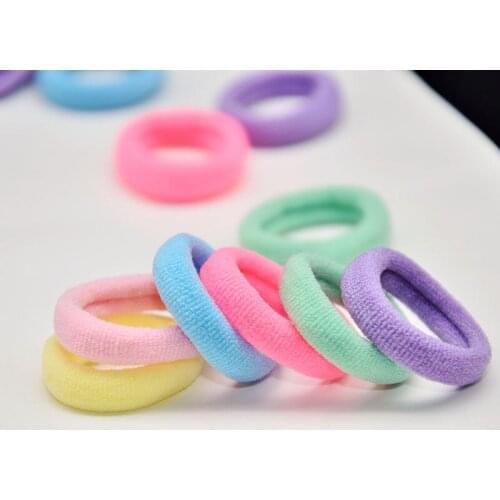 10 Pcs Women Girls Colorful Rubber Elastic Hair Ropes Scrunchies Ties Ponytail Holders Headwear Hairbands Hair Bands Accessories