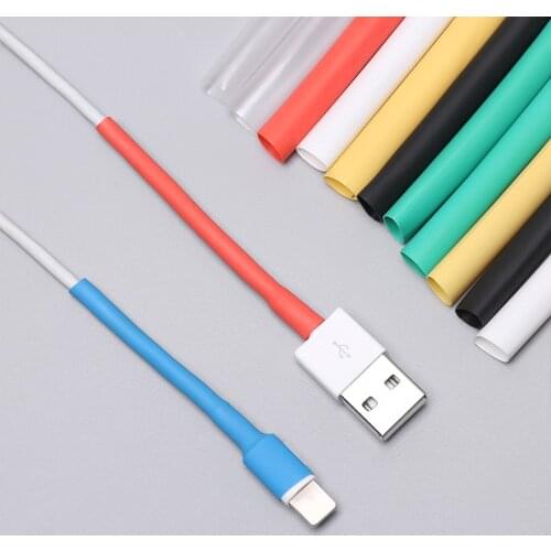 SIANCS 5PCS Heat Shrink Tube Sleeve Cable protector For iPad iPhone 5 6 7 8Plus X XR XS Usb Cable Wire Organizer Winder