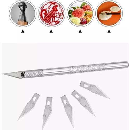Sculpting Gum Paste Carving Baking Pastry Tools 6pcs/set Blades Knife Fruit Fondant Cake Decorating Tools DIY Bread Cutting Tool