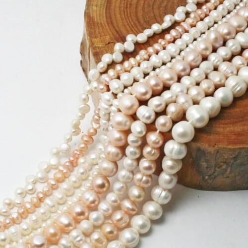 High Quality 35.5CM Natural Freshwater Pearl Beads Punch Loose Beads For DIY Women Elegant Necklace Bracelet Jewelry Making