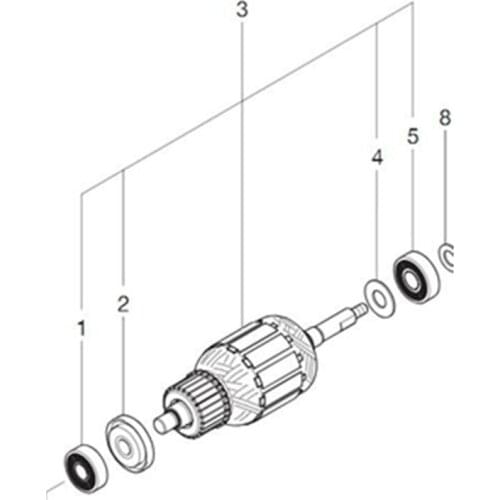 Armature 510289-7 220-240V Rotor For Makita MT403 M4001B