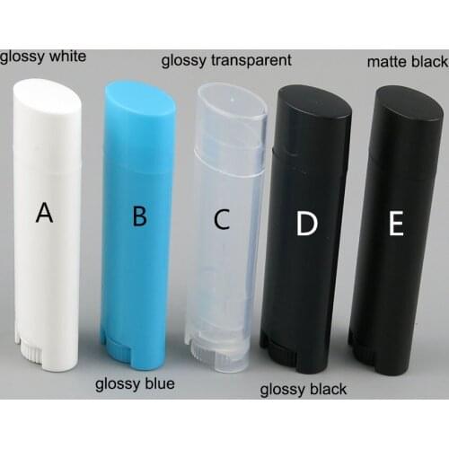 360 x 4g Portable Lip Tubes Plastic Empty Oval Lip Balm Tubes Deodorant Container Glossy Matte Refillable Bottles Lipstick Tube