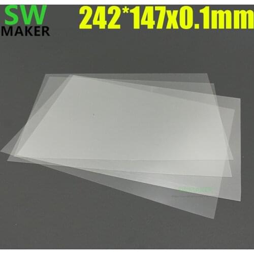 4pcs 242*147mm 0.1mm thickness FEP Replacement Sheet PTFE Film for DLP LCD SLA Resin 3D Printer