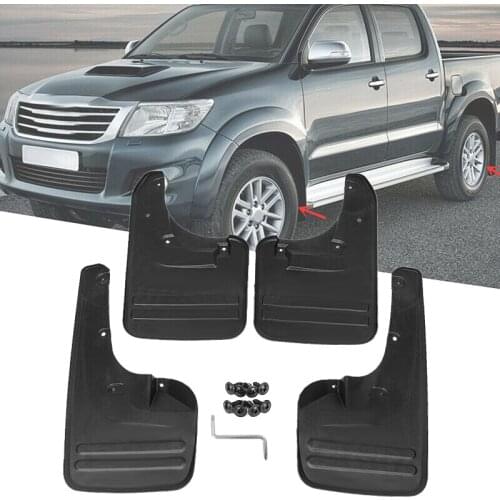 4Pcs Mud Flaps Mudguards Splash Guards Fender for Toyota Hilux Vigo 2005-2014 76625-0K030