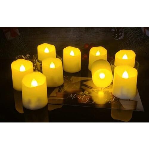Set of 6 USB Rechargeable Votive LED Tea Light Remote controlled Flameless Flickering Candle Lamp Christmas Lighting Decor-Amber