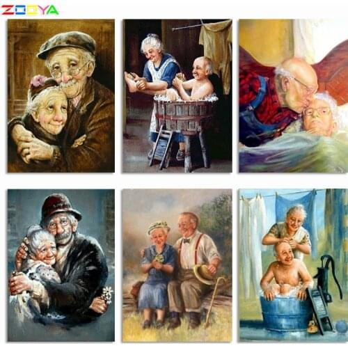 Diamond Full Diamond Embroidery Diamond Painting Cross Stitch Mosaic Diamond Painting Old Couple Home Decoration Handmade Sp474