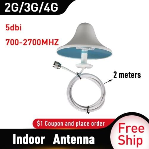 2G 3G UMTS 4G antenna 4G LTE Indoor Ceiling Antenna 2M cable N male connector for mobile signal boostereater External 4G Antenna