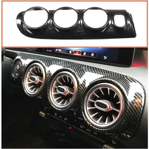 Car Central Control AC Air Vent+Headlight Switch Frame Trim Cover Fit For Mercedes Benz A Class W177 A180 A200 2019-2021