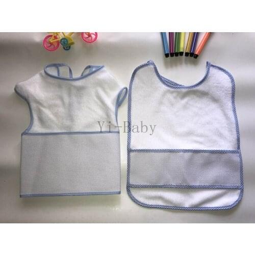 Free shipping Cross Stitch Bibs Baby Bibs Infant saliva towels baby bibs blue 4PCS/Set YB170011