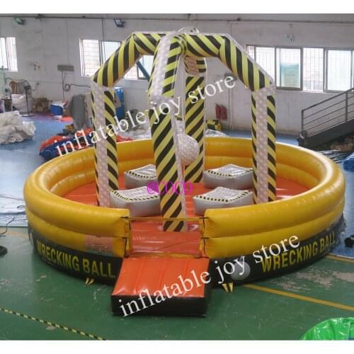 Free air ship to door, Hot selling commercial inflatable wrecking ball game, inflatable wipe out carnival game