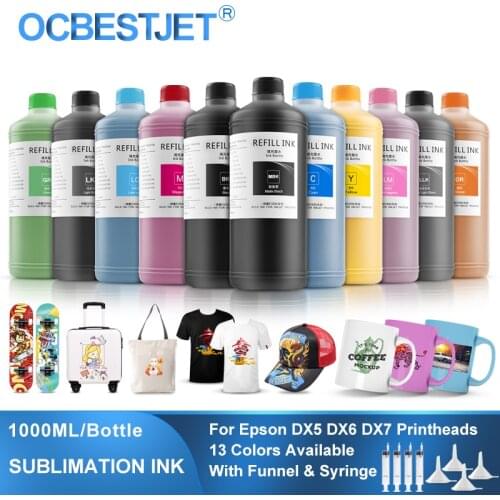 1000ML Sublimation Ink Heat Transfer Ink Heat Press Ink For Epson 3800 3880 7700 9700 7800 7880 7600 9600 P800 (11Colors Option)