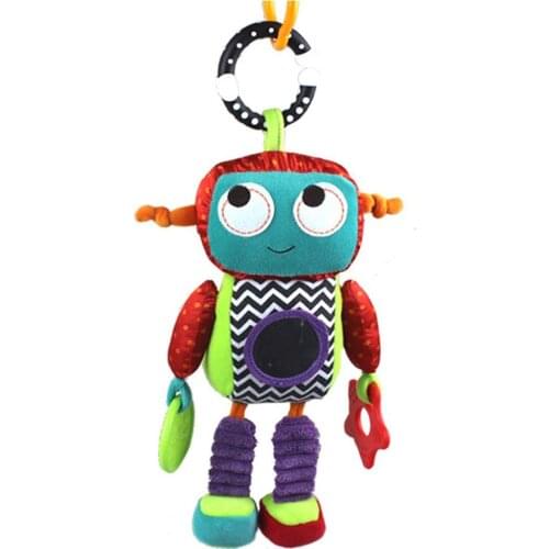 Baby Bed Hanging Bell Toy Plush Toy Rattle Cute Robot Plush Toy Infant Crib Stroller Hanging Plush Toy 32cm Baby Toy Soft