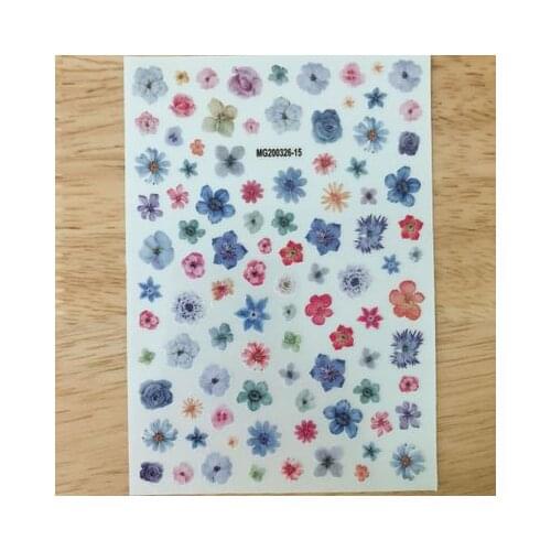 DIY Japanese New Style Nail Sticker Hot Selling Nail Art Nail Decoration Flowers Light Traceless Nail Decals Factory Sale Price
