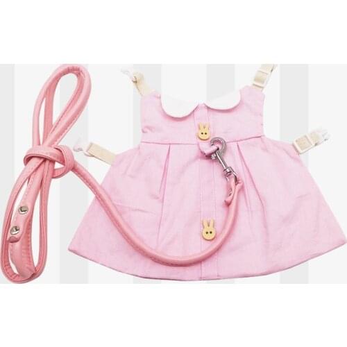 Pet Bunny Clothes Vest Harness Outdoor Leash Set Rabbit Clothing Suit Decor Small Pet Kitten Small Animal Clothes Pet Supplies