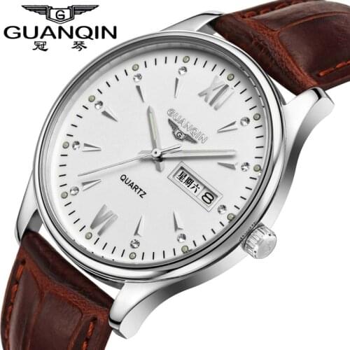 Men's Watch With Leather Strap GUANQIN China