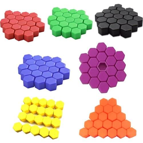 20 Pcs Caps for Bolts 17 19 21 MM Automobiles Parts Accessories Cache Car Tyre Wheel Nut Caps Auto Hub Screw Cover For KIA Opel