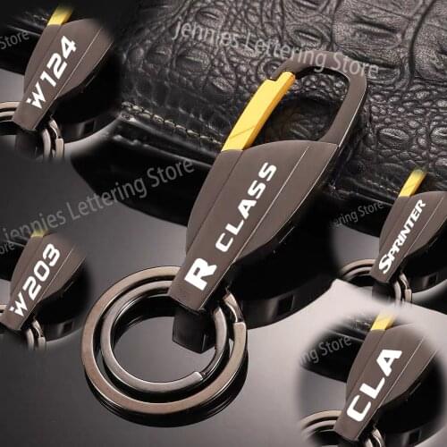 Metal keychain carabiner logo for Mercedes W124 W203 W204 CITAN SPRINTER VITO VIANO R CLASS V CLASS CLA CLS car Accessories
