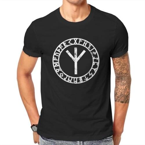 Men Algiz Norse Odin Vikings Runes Pagan Zipper (2) Anime Ragnar Odin Funny Graphic Classic Hot Sale Tshirt