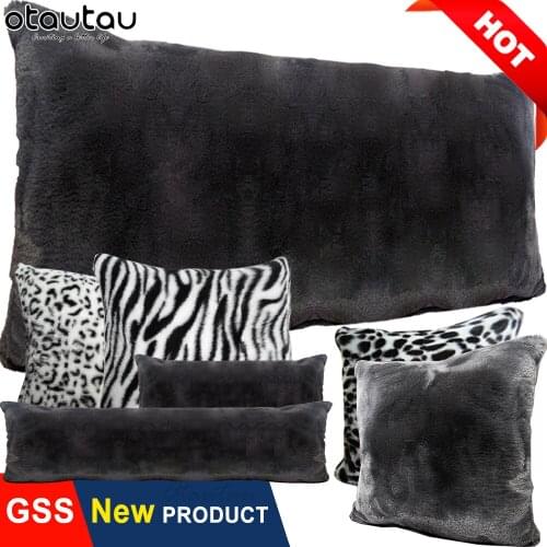Soft Fluffy Plush Throw Pillow Case Home Decor Pillowcase Cushion Car Chair Sofa Bed Office Bedding Block 45x45cm Dropshipping