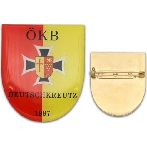 Paint Epoxy Badge cheap custom metal Scrub Back Badge with pin