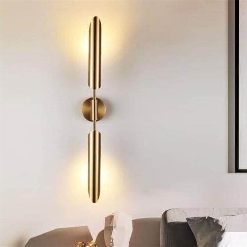 Nordic light luxury American golden wall lamp designer living room hotel villa bedroom bedside corridor porch hallway lamp
